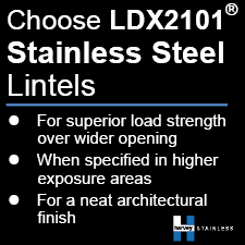 Cavity Wall - Stainless Steel Lintels